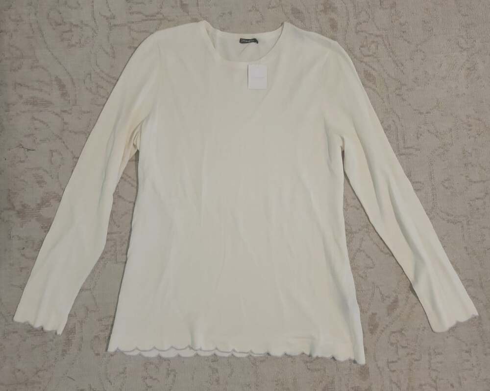 J McLaughlin Women’s Sweater Sz Medium Henri Light Cashmere Blend NEW Ivory DW